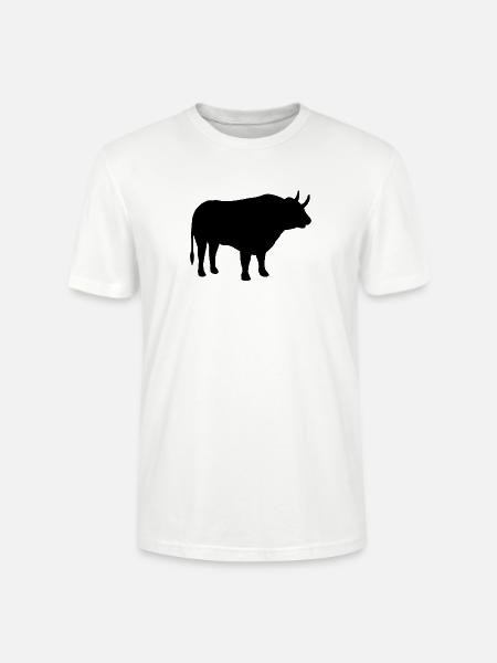 Stier Silhouette - Stanley/Stella Unisex Bio-T-Shirt CRAFTER - Weiß