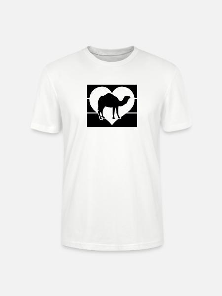 Kamel Herz Silhouette - Stanley/Stella Unisex Bio-T-Shirt CRAFTER - Weiß