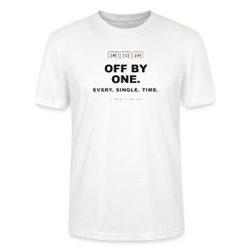 Off By One - Stanley/Stella Unisex Bio-T-Shirt CRAFTER - Weiß - Vorne - Alina (178cm) & Michal (187cm)