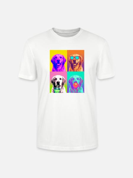 Hunde Golden Retriever Hund - Stanley/Stella Unisex Bio-T-Shirt CRAFTER - Weiß