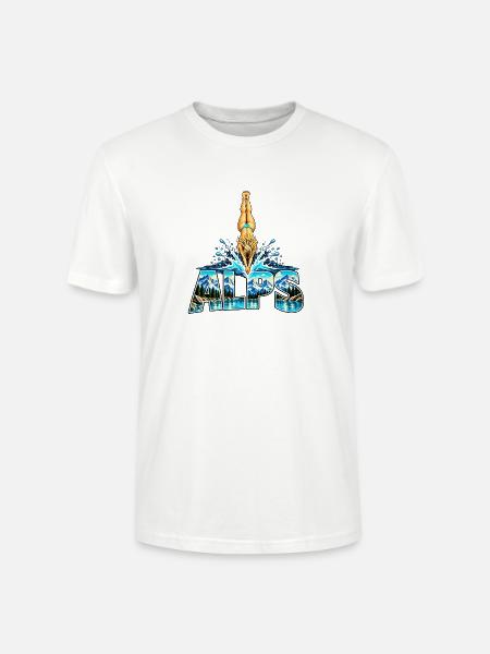 Alpen Sprung ins Bergsee Abenteuer - Stanley/Stella Unisex Bio-T-Shirt CRAFTER - Weiß