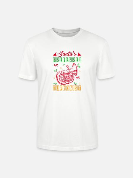 Euphonium Santa´s Preferred Euphonist Baritone - Stanley/Stella Unisex Bio-T-Shirt CRAFTER - Weiß