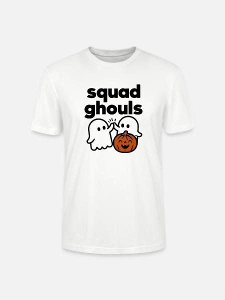 Squad Ghouls Halloween Pumpkin Crew - Stanley/Stella Unisex Bio-T-Shirt CRAFTER - Weiß
