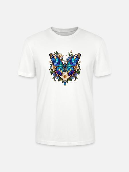 Schmetterlinge Schöner Schmetterling - Stanley/Stella Unisex Bio-T-Shirt CRAFTER - Weiß