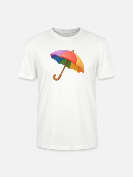 Regenbogen Schirm Muster - Stanley/Stella Unisex Bio-T-Shirt CRAFTER - Weiß