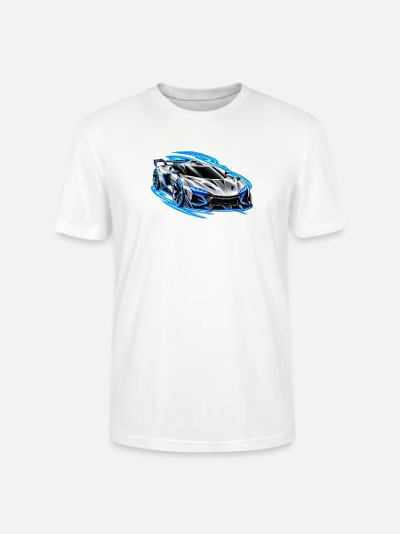 Future Auto Silber – Neon Speed - Stanley/Stella Unisex Bio-T-Shirt CRAFTER - Weiß