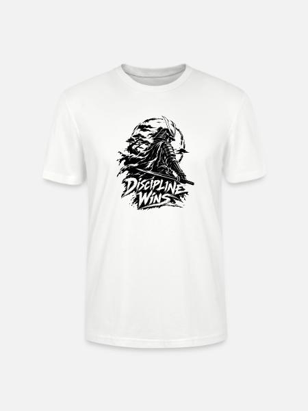 Disziplin siegt: Samurai-Krieger - Stanley/Stella Unisex Bio-T-Shirt CRAFTER - Weiß
