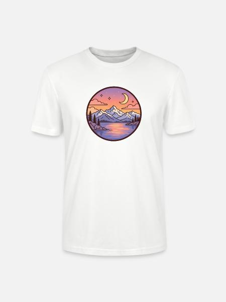 Mondsee Berglandschaft - Stanley/Stella Unisex Bio-T-Shirt CRAFTER - Weiß