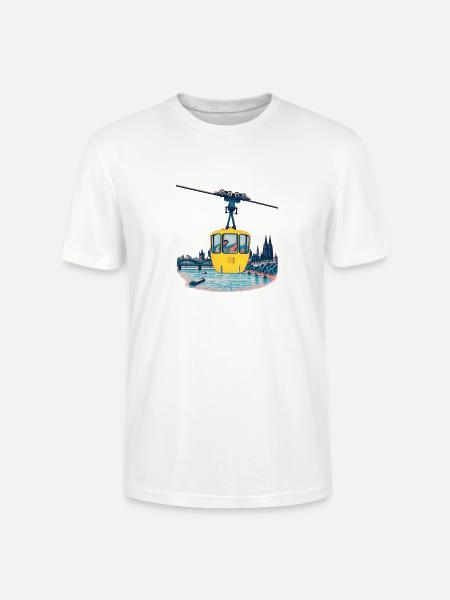 Kölner Seilbahn Risograph - Stanley/Stella Unisex Bio-T-Shirt CRAFTER - Weiß