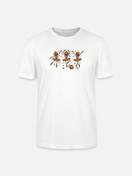 Ballett-Kürbisskelett Halloween - Stanley/Stella Unisex Bio-T-Shirt CRAFTER - Weiß