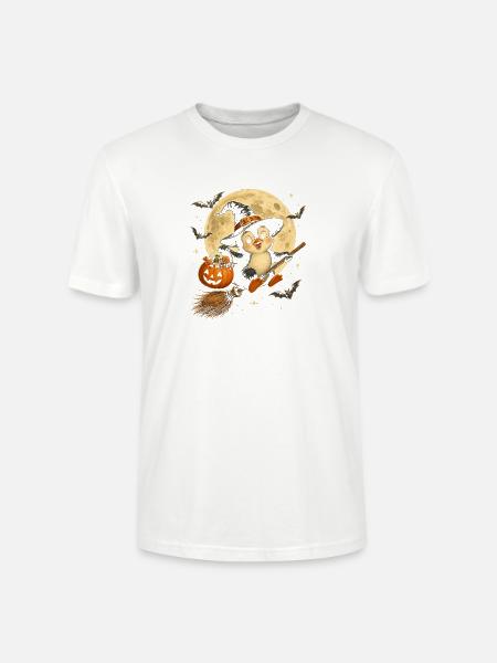 Pinguin-Hexe Halloween-Pinguin - Stanley/Stella Unisex Bio-T-Shirt CRAFTER - Weiß