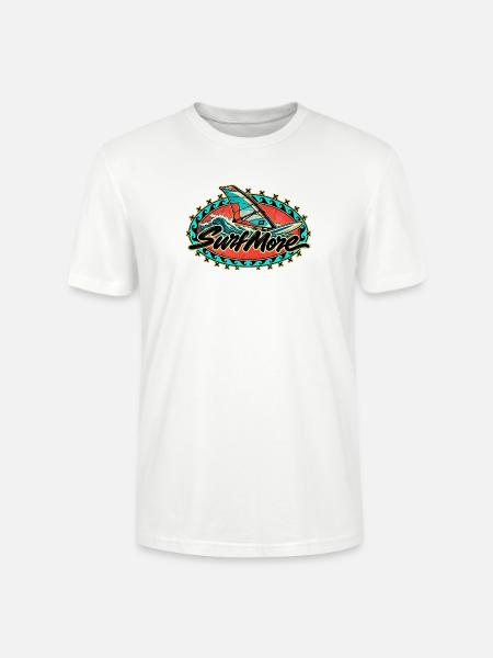 Surf More Retro Surf-Design - Stanley/Stella Unisex Bio-T-Shirt CRAFTER - Weiß