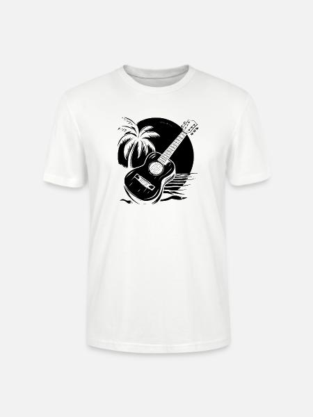 Ukulele Zeichnung - Stanley/Stella Unisex Bio-T-Shirt CRAFTER - Weiß