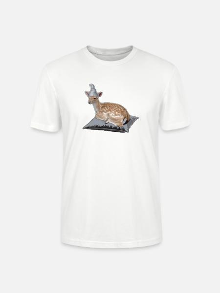 Rehkitz Nachthemd Schlafanzug Pyjama - Stanley/Stella Unisex Bio-T-Shirt CRAFTER - Weiß