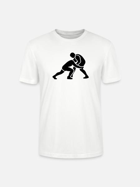 Ringen Ringer Zweikampf Symbol Schwarz - Stanley/Stella Unisex Bio-T-Shirt CRAFTER - Weiß