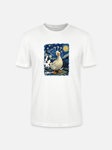 Gänse Sternennacht-Impression - Stanley/Stella Unisex Bio-T-Shirt CRAFTER - Weiß