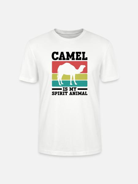 Kamel Seelentier Retro - Stanley/Stella Unisex Bio-T-Shirt CRAFTER - Weiß