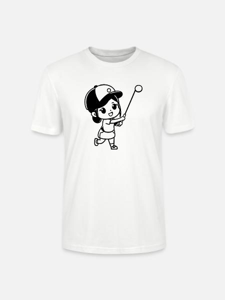 Kleines Golf Mädchen - Stanley/Stella Unisex Bio-T-Shirt CRAFTER - Weiß