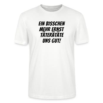 Spruch Lustig - Stanley/Stella Unisex Bio-T-Shirt CRAFTER - Weiß - Vorne - Alina (178cm) & Michal (187cm)