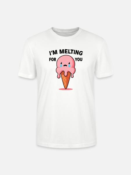 Schmelzende Eiscreme Liebesbotschaft - Stanley/Stella Unisex Bio-T-Shirt CRAFTER - Weiß