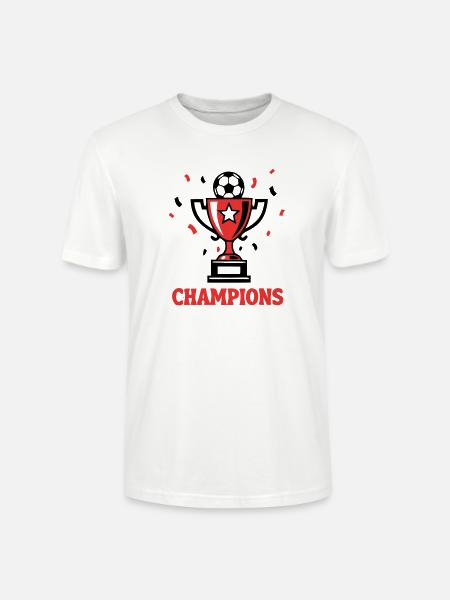 Champions Pokal Wappen Logo - Stanley/Stella Unisex Bio-T-Shirt CRAFTER - Weiß
