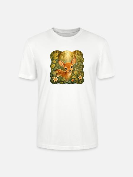 Reh im Goldwald - Stanley/Stella Unisex Bio-T-Shirt CRAFTER - Weiß