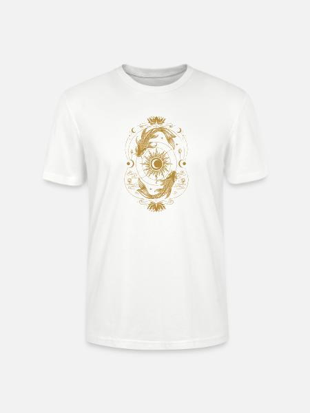 Koi-Sonne-Mond-Gleichgewicht - Stanley/Stella Unisex Bio-T-Shirt CRAFTER - Weiß