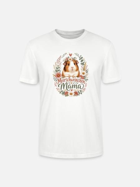 Meerschweinchen Mama niedliches Meerschwein Design - Stanley/Stella Unisex Bio-T-Shirt CRAFTER - Weiß