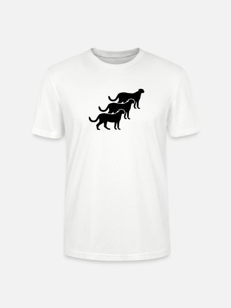 Geparden Trio - Stanley/Stella Unisex Bio-T-Shirt CRAFTER - Weiß