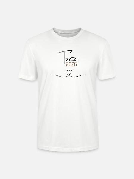 Tante 2026, Baby Ankündigung, Geschenk für Tante - Stanley/Stella Unisex Bio-T-Shirt CRAFTER - Weiß