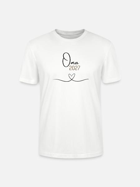Oma 2027 – Babyankündigung für die Oma, Geschenk - Stanley/Stella Unisex Bio-T-Shirt CRAFTER - Weiß