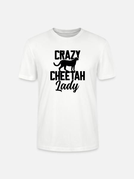 Crazy Cheetah Lady - Stanley/Stella Unisex Bio-T-Shirt CRAFTER - Weiß