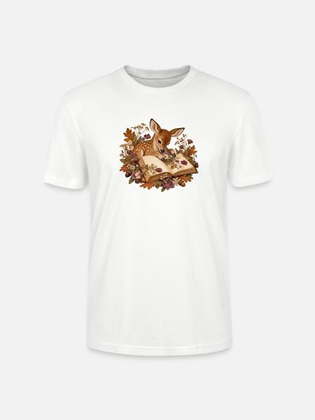 Rehkitz presst Wildblumen - Stanley/Stella Unisex Bio-T-Shirt CRAFTER - Weiß