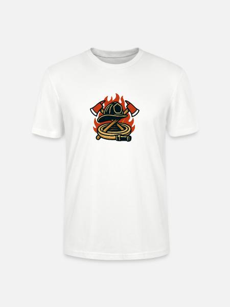 Feuerwehr Motiv für Einsatzkräfte. - Stanley/Stella Unisex Bio-T-Shirt CRAFTER - Weiß