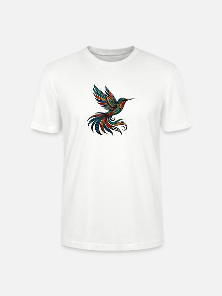 Native American Kolibri Orange - Stanley/Stella Unisex Bio-T-Shirt CRAFTER - Weiß