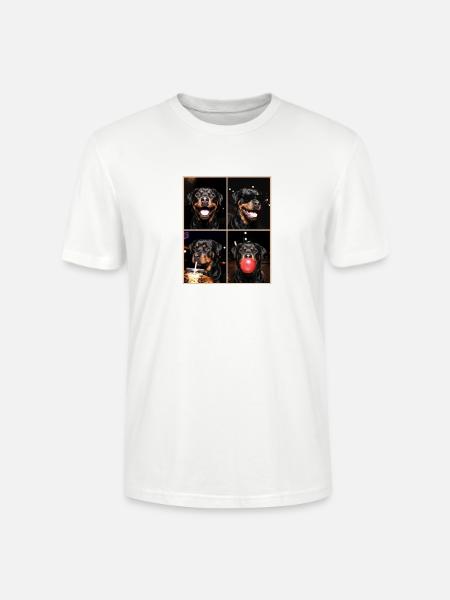 Hunde Rottweiler Hund - Stanley/Stella Unisex Bio-T-Shirt CRAFTER - Weiß