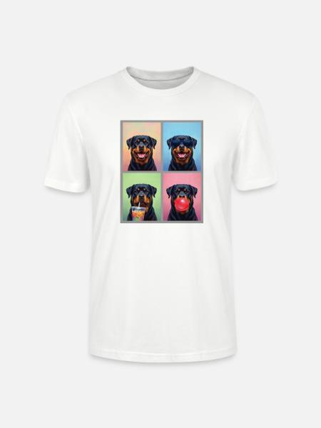 Hunde Rottweiler Hund - Stanley/Stella Unisex Bio-T-Shirt CRAFTER - Weiß