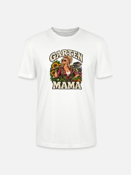 Garten Mama Geschenk Hobbygärtnerin  - Stanley/Stella Unisex Bio-T-Shirt CRAFTER - Weiß