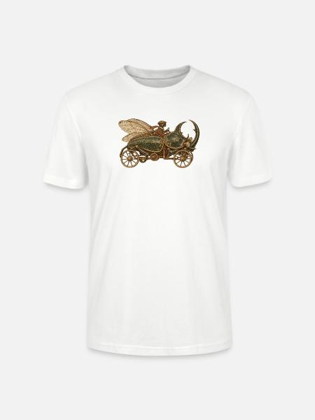 Steampunk Fluginsektenauto - Stanley/Stella Unisex Bio-T-Shirt CRAFTER - Weiß