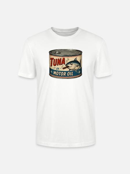 Thunfisch im Motoröl - Stanley/Stella Unisex Bio-T-Shirt CRAFTER - Weiß