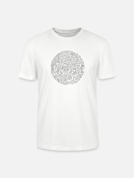 Spiralabstrakte Zeichnung - Stanley/Stella Unisex Bio-T-Shirt CRAFTER - Weiß
