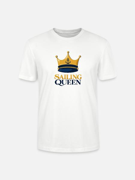 Sailing Queen – Seglerin mit Krone - Stanley/Stella Unisex Bio-T-Shirt CRAFTER - Weiß
