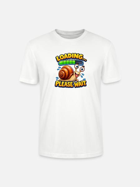 Lustige Ladeschnecke - Stanley/Stella Unisex Bio-T-Shirt CRAFTER - Weiß