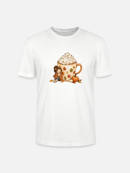 Gemütlicher Herbst Kaffee Zauber - Stanley/Stella Unisex Bio-T-Shirt CRAFTER - Weiß