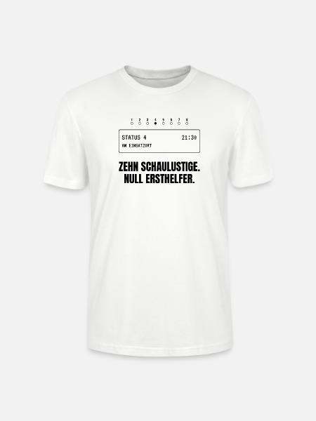 Zehn Schaulustige. Null Ersthelfer. - Stanley/Stella Unisex Bio-T-Shirt CRAFTER - Weiß