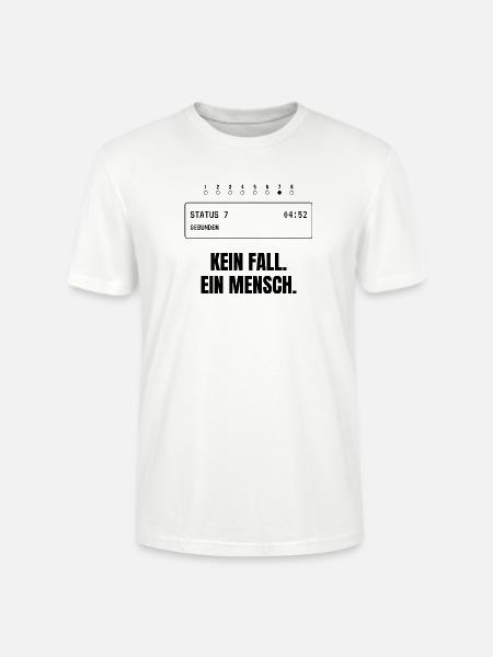 Kein Fall. Ein Mensch. Rettungsdienst - Stanley/Stella Unisex Bio-T-Shirt CRAFTER - Weiß