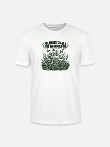 Bestäuber lassen die Welt blühen - Stanley/Stella Unisex Bio-T-Shirt CRAFTER - Weiß