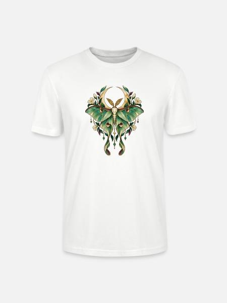Mondmotte im Jugendstil - Stanley/Stella Unisex Bio-T-Shirt CRAFTER - Weiß