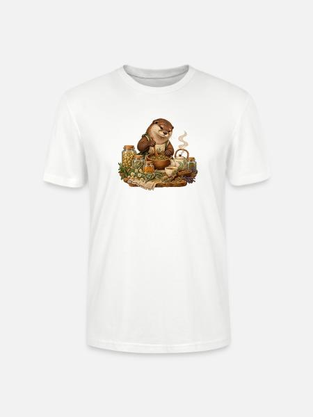 Otter mischt Kräutertee - Stanley/Stella Unisex Bio-T-Shirt CRAFTER - Weiß