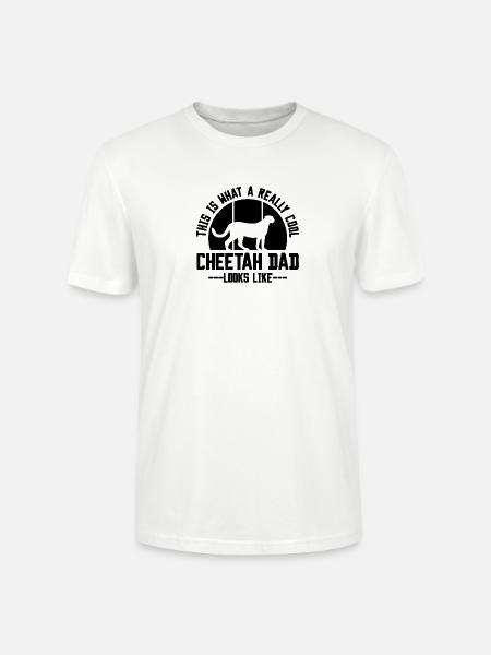 Gepard Papa Spruch - Stanley/Stella Unisex Bio-T-Shirt CRAFTER - Weiß